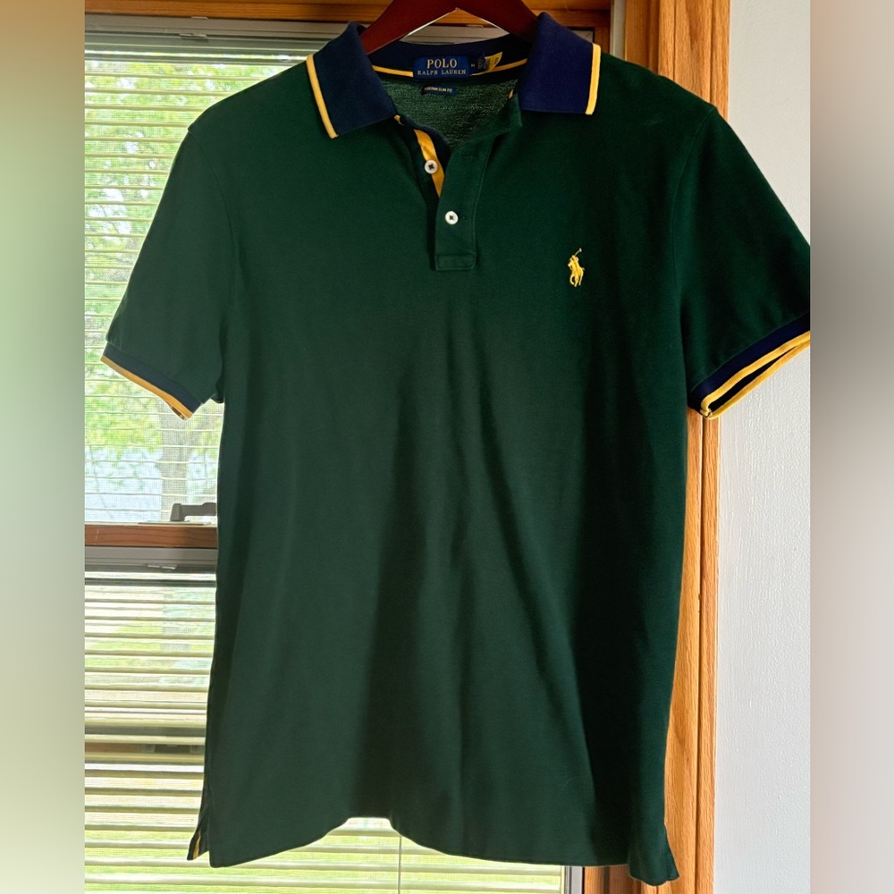 Polo by Ralph Lauren Green and Yellow Classic Polo Shirt